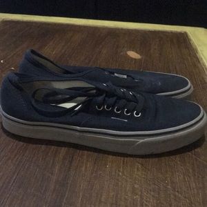 Blue and gray vans